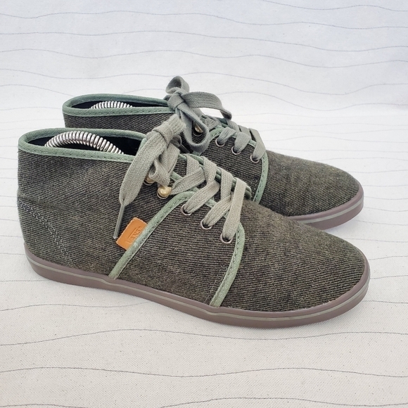 Vans Womens Camryn Army Green Size 7 Textile Mid-top Chukka Lace Up Skate Shoes - Picture 1 of 12